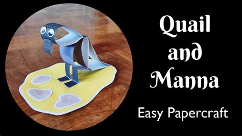 manna  quail craft papercraft manna youtube