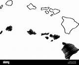 Hawaii Map Alamy Illustration Vector Stock Scribble Sketch sketch template