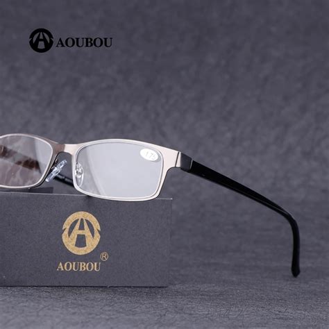 aoubou brand unisex anti reflective stainless steel reading glasses