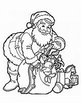 Santa Claus Pages Colouring Coloring Kids Drawing Christmas Gifts Popular Girls Getdrawings sketch template