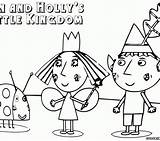 Holly Coloring Pages Ben Princess Drawing Getdrawings sketch template