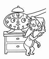 Clock Elf Mad Coloring Pages sketch template