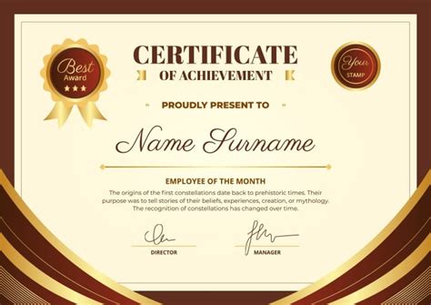 customize  professional gradient  award employee   month