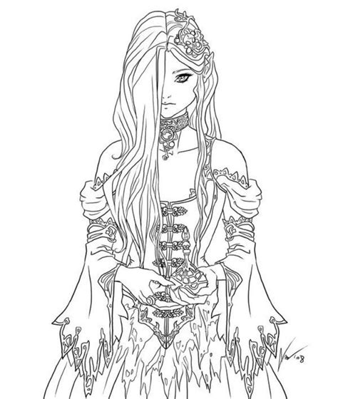 female elf coloring pages