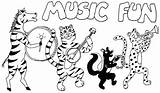 Music Coloring Pages Instruments Playing Animals Sound Colouring Color Animal Sheet Printable Kids Getcolorings Sheets Categories sketch template