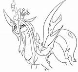 Chrysalis Mlp Queen Coloring Pages Pony Little Colour Deviantart Dragga Color Yard Printable Sheets Choose Board sketch template