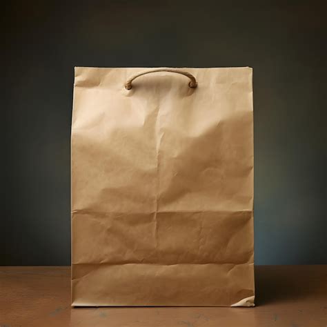 premium ai image brown paper bag