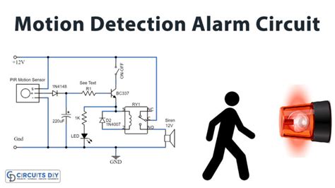 motion detector alarm circuit  pir sensor