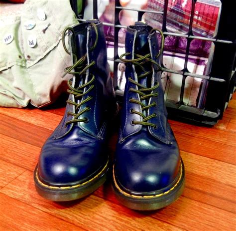 vintage  marten boots navy blue size