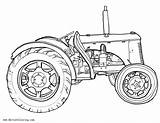 Tractor Coloring Drawing Pages Line Printable Adults Kids Color Print sketch template
