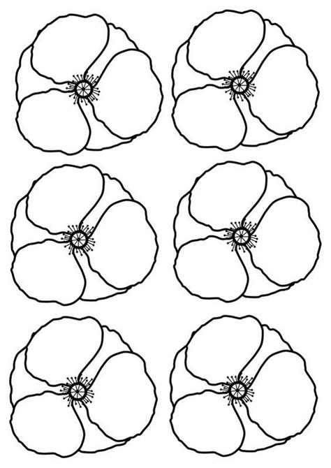 printable poppy remembrance day craft  printable template