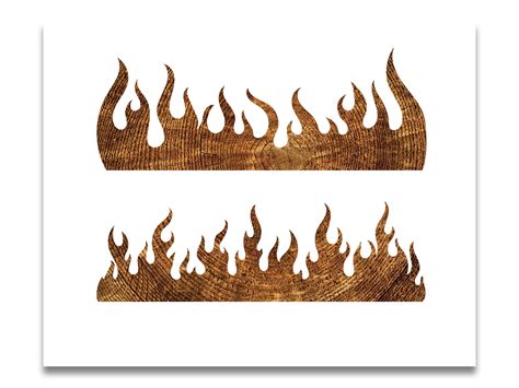 realistic fire flame stencils