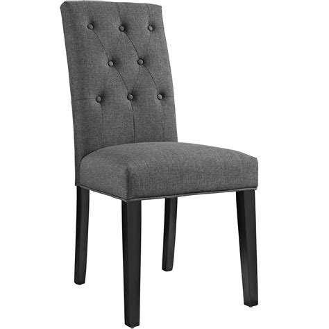 modern contemporary dining fabric side chair grey fabric walmartcom