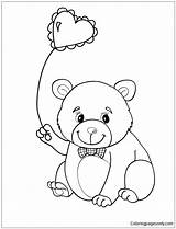 Pages Bear Cute Coloring Color sketch template