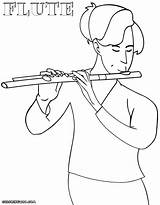 Flute Coloring Pages Colorings sketch template