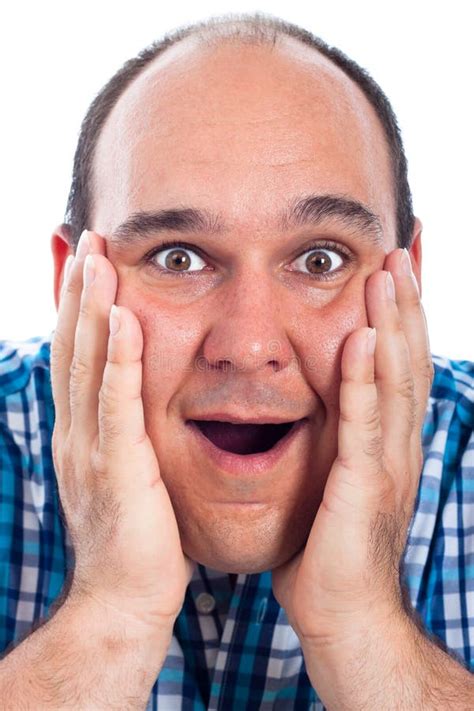 happy excited man face stock image image  facial closeup
