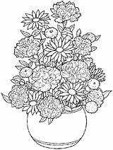 Coloring Flower Pages Vase Pot Pots Drawing Getcolorings Color Printable Adult Flowe Getdrawings sketch template