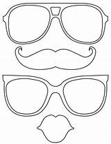 Props Glasses Printable Para Lips Sunglasses Template Booth Photobooth Crafts Da Coloring Mustache Kindergarten Drawing Pages Dia Cartão Mulher Manualidades sketch template