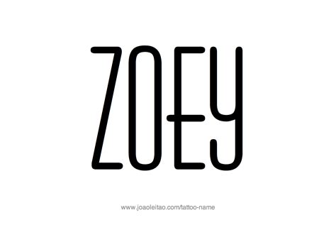 zoey name tattoo designs