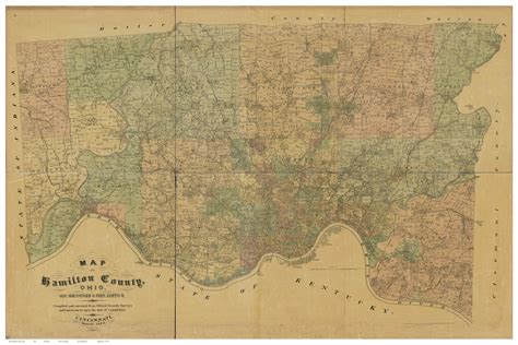 hamilton county ohio   map reprint  maps