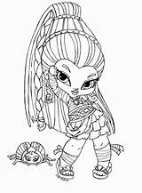 Coloring Monster High Pages Pets Baby Cartoon Color Nefera Library Clipart Popular Coloringhome sketch template