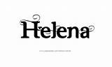 Helena Name Tattoo Designs sketch template