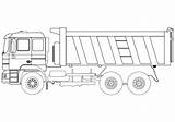 Camion Lastwagen Muldenkipper Remorque Garbage Lkw Thw Malvorlagen Stampare Malvorlage Furgone Mezzo Scania Laster sketch template