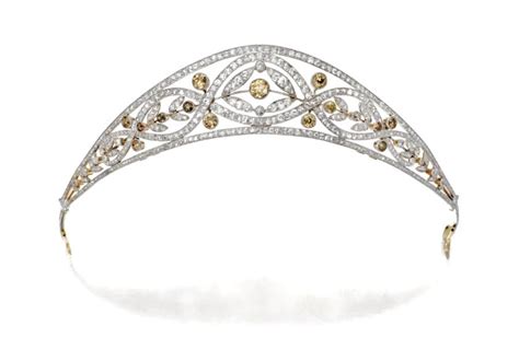 birthday tiara natural diamond turmalina  ct  solid gold tiara