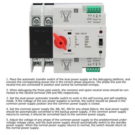 eujgoov automatic transfer switch ats p dual power transfer switch electrical selector switches