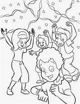 Year Kids Coloring Pages Sketch Eve Party Happy Sketches Special Christmas sketch template
