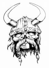 Viking Drawing Tattoo Helmet Skull Odin Drawings Vikings Tattoos Biomek Face Warrior Norse Coloring Pages Draw Deviantart Designs Drawn Raven sketch template