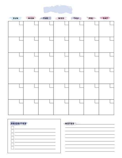 printable blank calendar templates world  printables blank