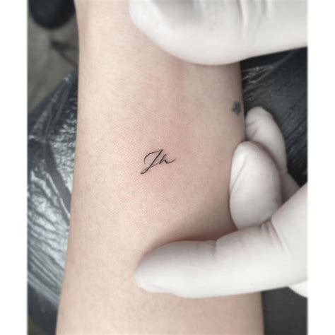 initials tattoo   wrist