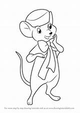 Bianca Rescuers Miss Draw Disney Drawing Drawingtutorials101 Movies Coloring Pages Step sketch template