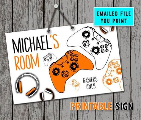 printable video game room sign custom game sign gamer room etsy