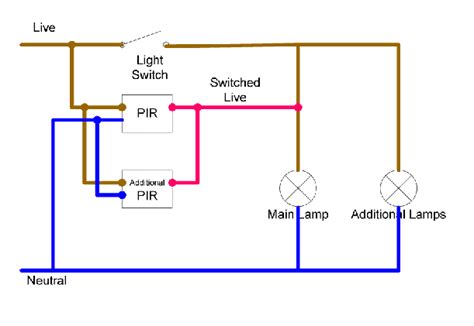multipirandlamp circuit light switch wiring sensor switch
