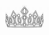 Crown Coloring Tiara Princess Pages Drawing Printable Girls Print Easy Colouring Queen Pretty Template Princes Adults Adult Flower Sheets Getdrawings sketch template