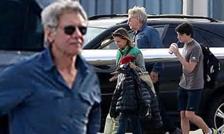 harrison ford joins calista flockhart and son liam for thanksgiving break daily mail online