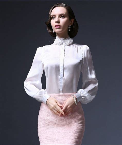 4893 In 2020 Gorgeous Blouses Shiny Blouse Feminine Outfit