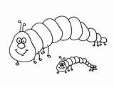Caterpillar Coloring Pages Printable Clipart Kids Outline Daycare Colouring Sheets Caterpillars Animal Hungry Clip Cockroach Cliparts Funny Sheet Print Color sketch template