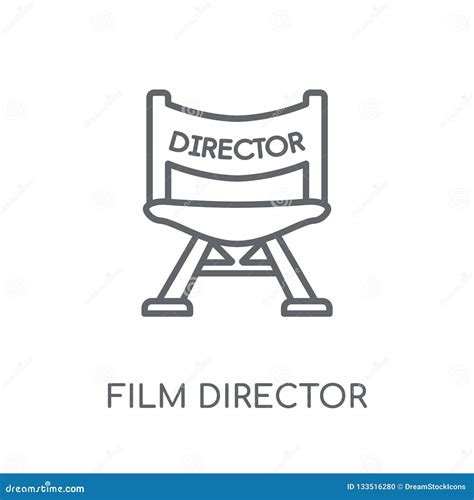 film director linear icon modern outline film director logo  stock vector illustration