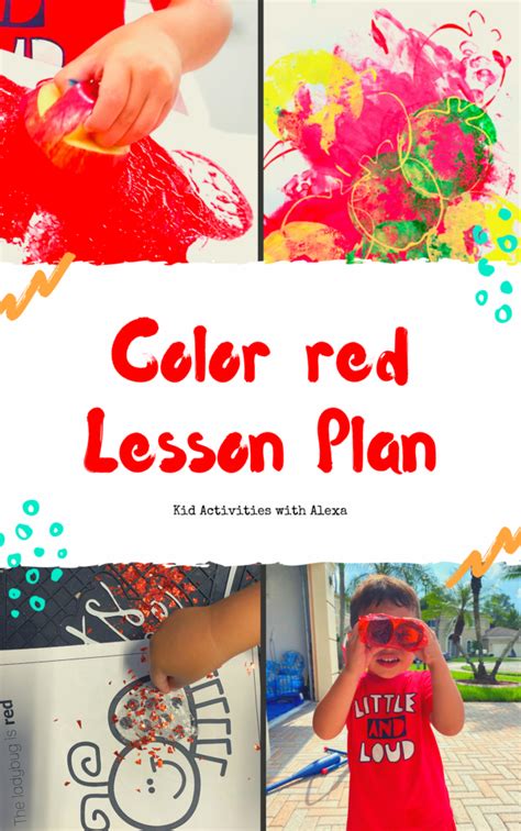 red activities  toddlers lesson plan  year olds kid activities