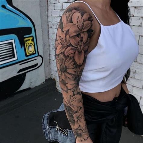 Exclusive And Stunning Arm Floral Sleeve Tattoo Designs For Your