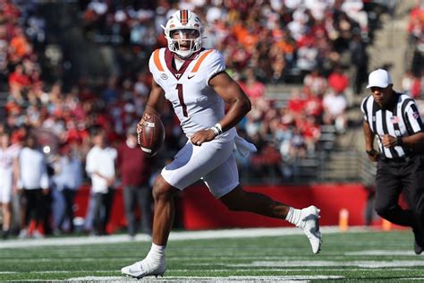 kyron drones virginia tech quarterback shines  debut start  opens