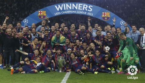 fc barcelona win   champions league laliga