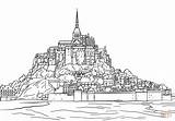 Michel Mont Saint Coloring Pages Dessin Coloriage Dessins France Imprimer Drawing Main sketch template