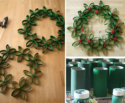 diy paper roll christmas trees pictures   images