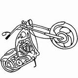 Motorcycle Chopper Colorkiddo Ducati sketch template
