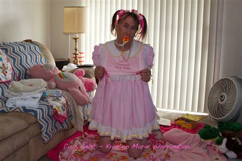 kristen marie wearing pink im  diapered sissy dress flickr