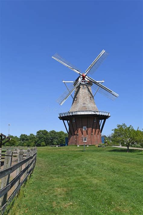 dutch windmill  holland michigan stock image image  wind blades